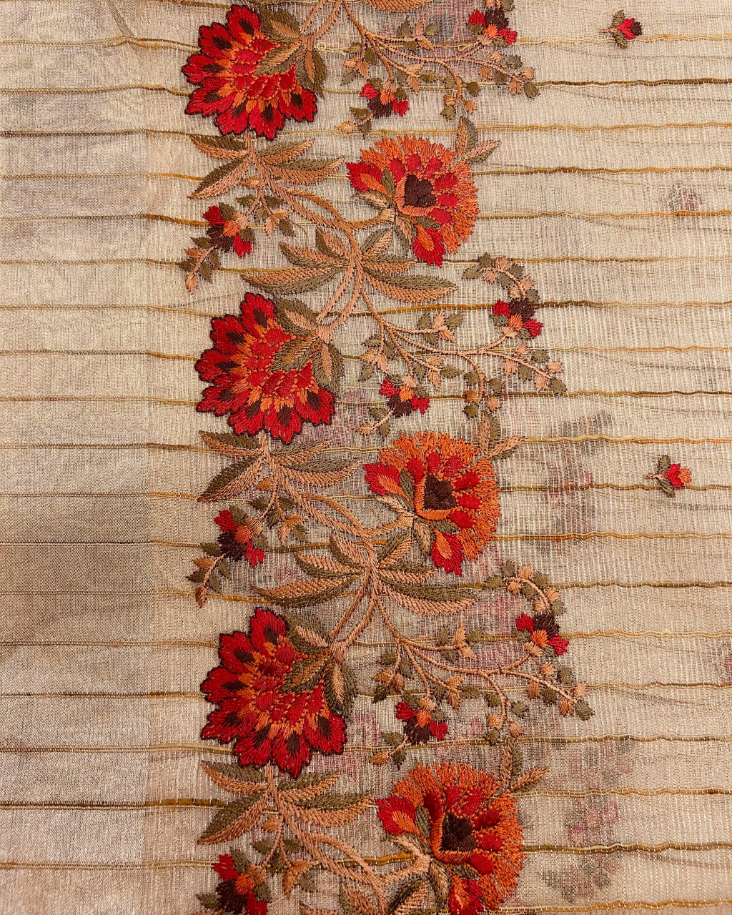 Tissue Silk Saree with embroidery
